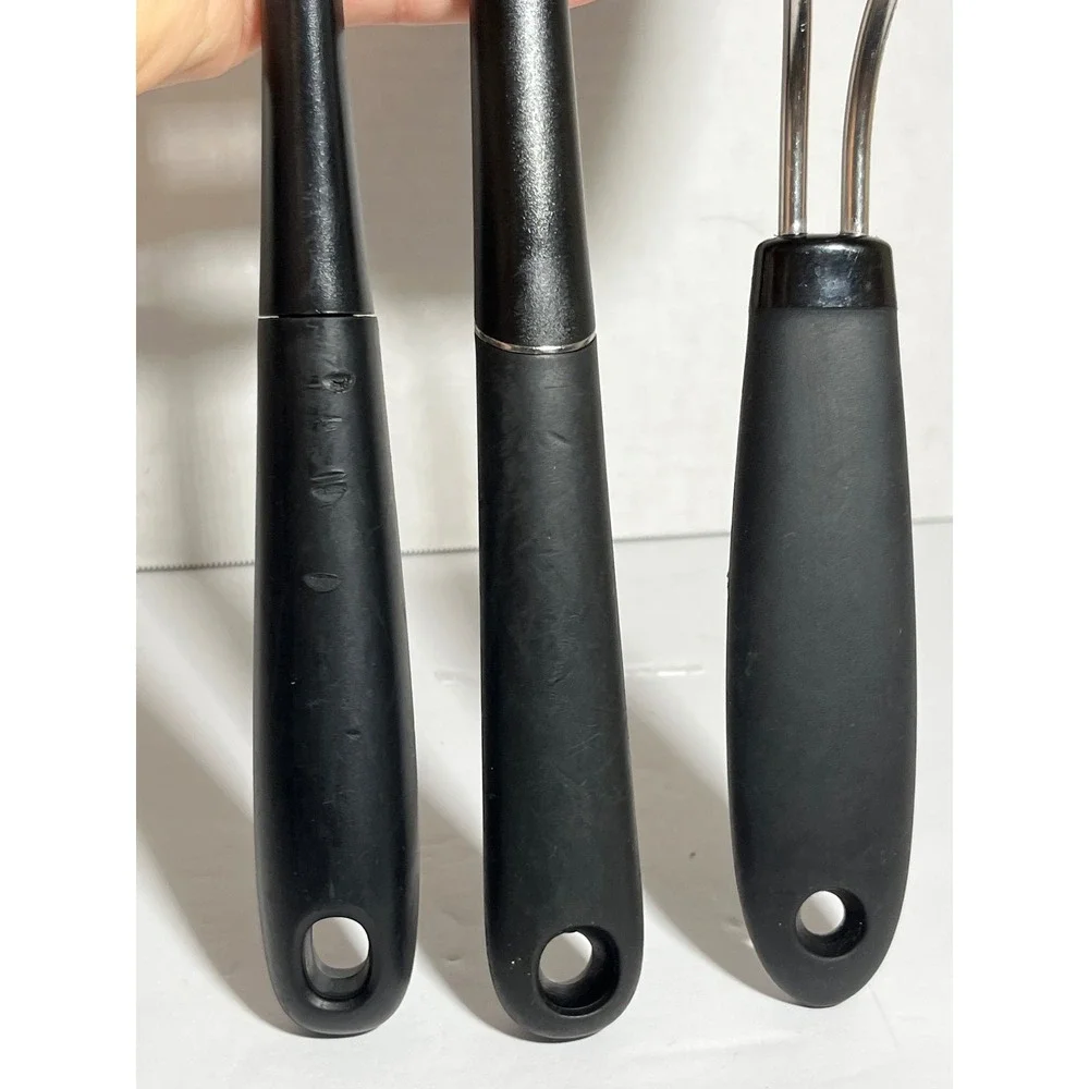 OXO Good Grips 3 Piece Kitchen Utensil Set Black Nylon Spatula Turner Spoon